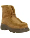 Burberry Leather Boot In Brown