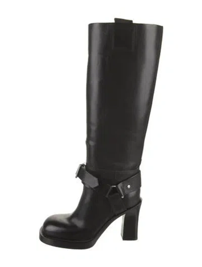 Pre-owned Burberry Leather Boots In Black