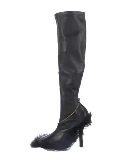 Pre-owned Burberry Leather Boots In Black