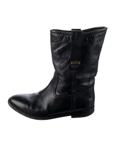 Pre-owned Burberry Leather Boots In Black