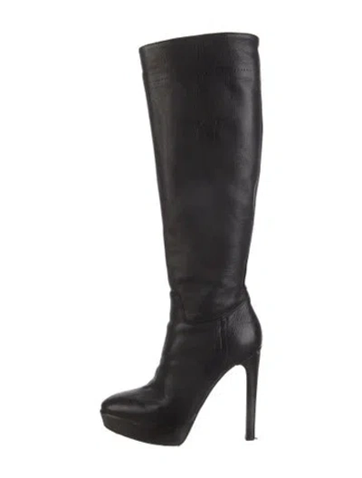 Pre-owned Burberry Leather Boots In Black