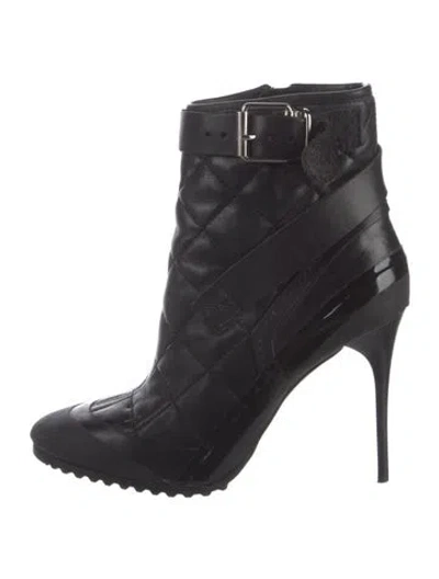 Pre-owned Burberry Leather Boots In Black