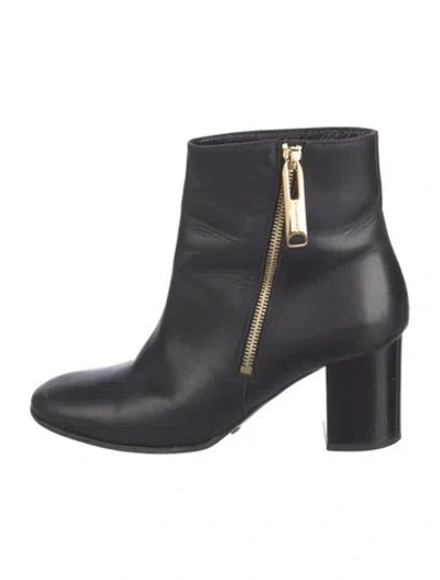 Pre-owned Burberry Leather Boots In Black