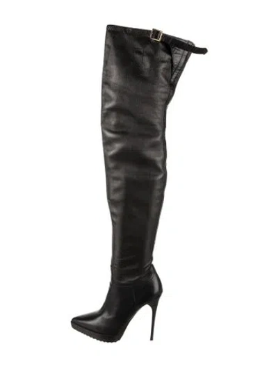Pre-owned Burberry Leather Boots In Black