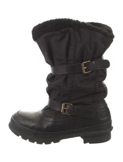 Pre-owned Burberry Leather Boots In Black