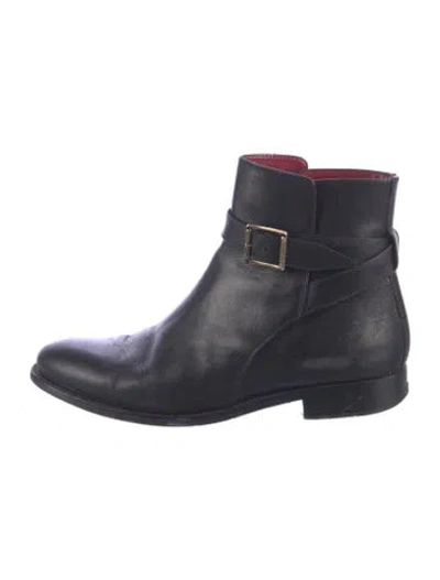 Pre-owned Burberry Leather Boots In Black