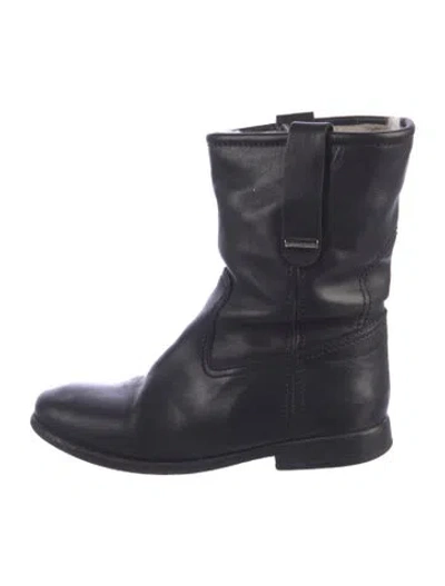 Pre-owned Burberry Leather Boots In Black