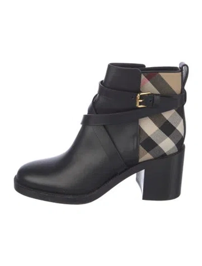 Pre-owned Burberry Leather Boots In Blue