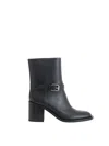 Burberry Woman Ankle Boots Black Size 8 Leather In Black