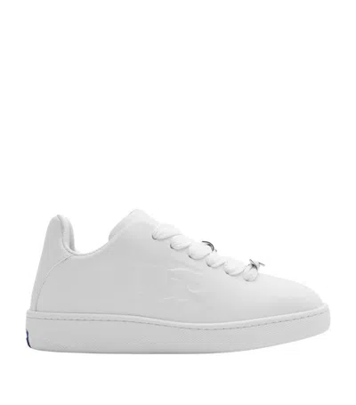Burberry Leather Box Sneakers In White