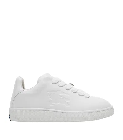 Burberry Leather Box Sneakers In White