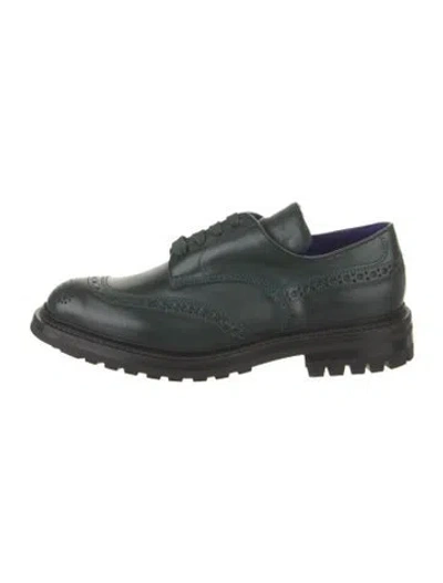 Pre-owned Burberry Leather Brogues In Green