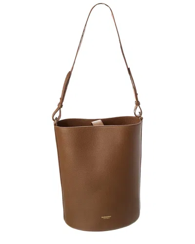 Burberry Leather Bucket Bag In Brown