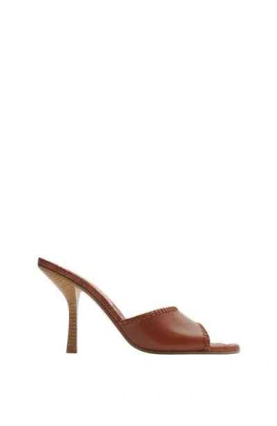 BURBERRY BURBERRY LEATHER CABANA MULES