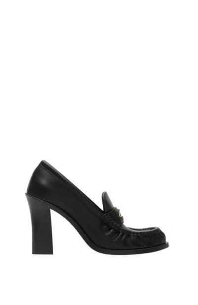 BURBERRY BURBERRY LEATHER CADET HEELED LOAFERS