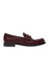 Burberry Cadet Grained Calf Leather Penny Loafers In Burgundy