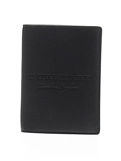 Pre-owned Burberry Leather Card Holder In Black