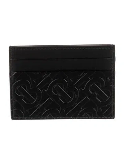 Pre-owned Burberry Leather Card Holder In Black