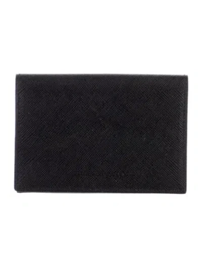 Pre-owned Burberry Leather Card Holder In Black