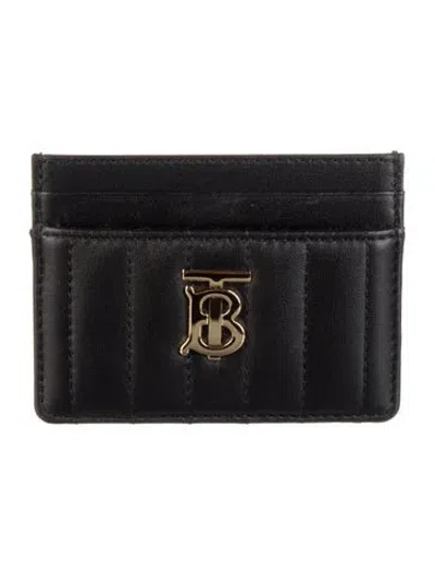 Pre-owned Burberry Leather Card Holder In Black