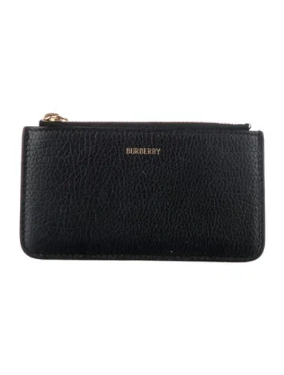Pre-owned Burberry Leather Card Holder In Black