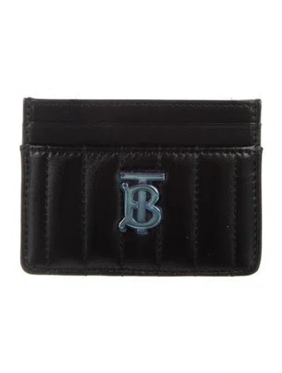 Pre-owned Burberry Leather Card Holder In Black
