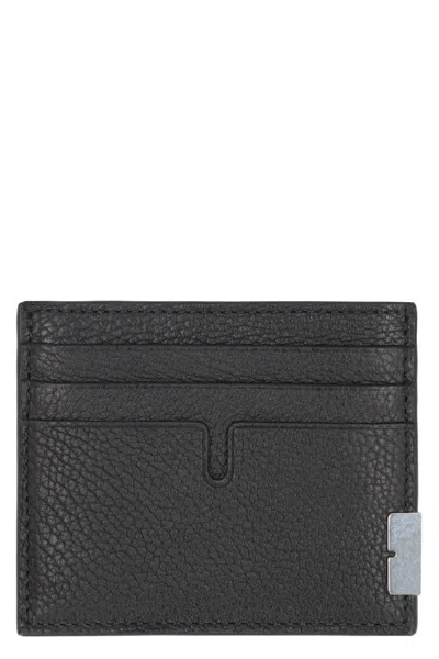 Burberry Leather Card Holder In Black