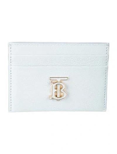 Pre-owned Burberry Leather Card Holder In Blue