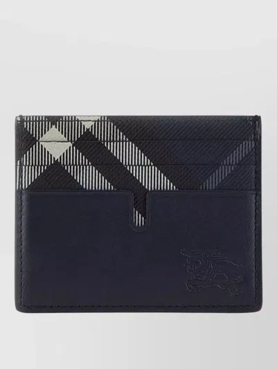Burberry Leather Card Holder Checkered Pattern Design In Multi