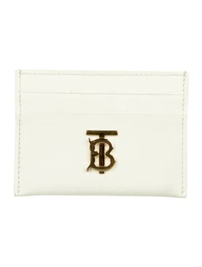 Pre-owned Burberry Leather Card Holder In Green