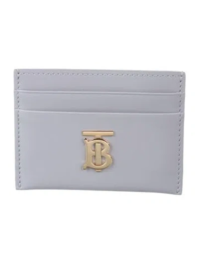 Pre-owned Burberry Leather Card Holder W/ Tags In Gray