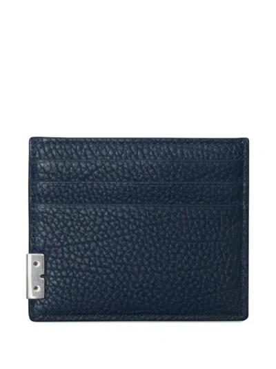 Burberry Leather Cardholder In Blue