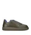 Burberry Leather Stock Sneakers In Brown