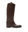 Burberry Cavalier Equestrian-knight Calf Leather Boots In Brown
