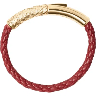 BURBERRY BURBERRY LEATHER CHECK BRACELET