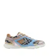 Burberry Mesh And Suede Matrix Style Sneakers In Multi
