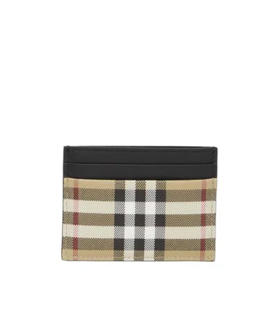 Burberry Vintage Check Cardholder In Brown