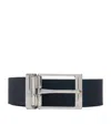 Burberry Reversible Check-pattern Belt In Blue
