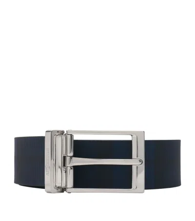 BURBERRY LEATHER CHECK REVERSIBLE BELT