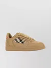 Burberry Beige Leather Terrace Sneakers In Brown