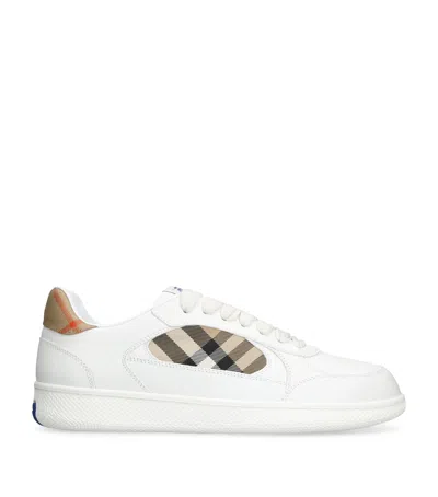 BURBERRY LEATHER CHECK TERRACE SNEAKERS