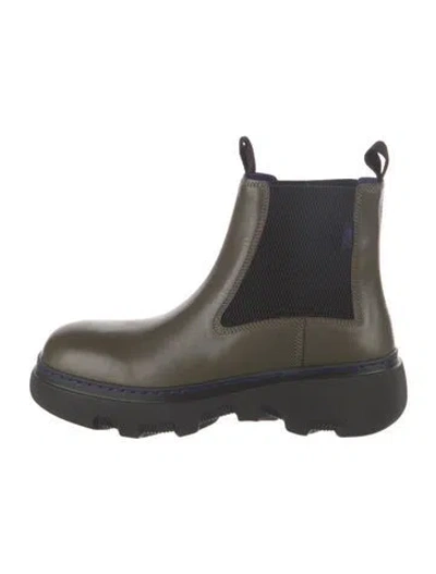 Pre-owned Burberry Leather Chelsea Boots In Multi