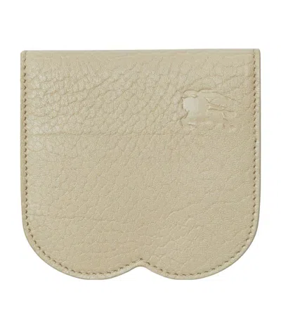 Burberry Leather Chess Folding Card Holder In Neutrals