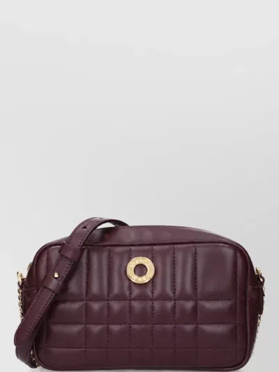 Burberry Leather Clutch Bag In Burgundy