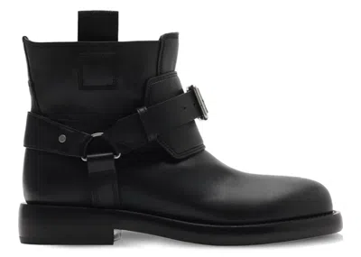 Pre-owned Burberry Leather Cobble Boot (women's) Sneakers In Black