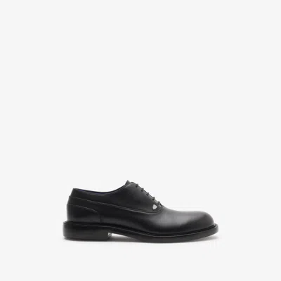 Burberry Leather Cobble Oxford Shoes​ In Black