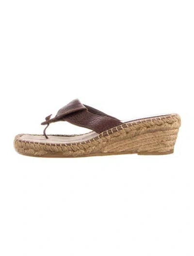 Pre-owned Burberry Leather Colorblock Pattern Espadrilles