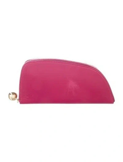 Pre-owned Burberry Leather Continental Wallet In Burgundy