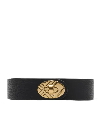Burberry Leather Cotswolds Belt In Blue