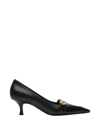Burberry Leather Cotswolds Low Pumps In Black